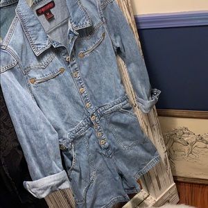 Rock & Roll Denim Romper